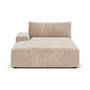Daphne Fabric 1 Seater Left Chaise  Modular Sofa - Danny Cream