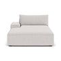 Daphne Fabric 1 Seater Left Chaise  Modular Sofa - Cool Grey Weave