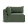 Daphne Fabric 1 Seater Left Corner Modular Sofa - Dark Green