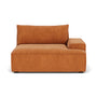 Daphne Fabric 1 Seater Right Arm Modular Sofa - Amber