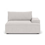 Daphne Fabric 1 Seater Right Arm Modular Sofa - Cool Grey Weave