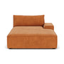 Daphne Fabric 1 Seater Right Chaise  Modular Sofa - Amber