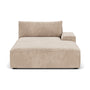 Daphne Fabric 1 Seater Right Chaise  Modular Sofa - Danny Cream