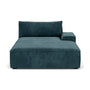 Daphne Fabric 1 Seater Right Chaise  Modular Sofa - Dust Blue