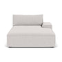 Daphne Fabric 1 Seater Right Chaise  Modular Sofa - Cool Grey Weave