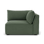 Daphne Fabric 1 Seater Right Corner Modular Sofa - Dark Green