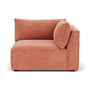 Daphne Fabric 1 Seater Right Corner Modular Sofa - Dusty Rose