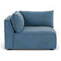 Daphne Velvet 1 Seater Left Corner Modular Sofa - Velour Lux Shadow Blue