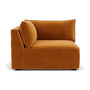 Daphne Velvet 1 Seater Left Corner Modular Sofa - Matt Amber