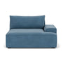 Daphne Velvet 1 Seater Right Arm Modular Sofa - Velour Lux Shadow Blue