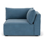 Daphne Velvet 1 Seater Right Corner Modular Sofa - Velour Lux Shadow Blue