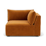 Daphne Velvet 1 Seater Right Corner Modular Sofa - Matt Amber