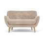 Herman 2 Seater Sofa - Danny Cream Textured Weave / Oak