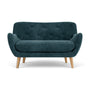 Herman 2 Seater Sofa - Danny Dust Blue Textured Weave / Oak
