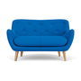 Herman 2 Seater Sofa - Mark Cobalt Blue Weave / Oak