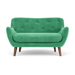 Moss Grass Green Fabric / Walnut Natural