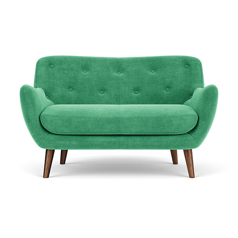 Moss Grass Green Fabric / Walnut Natural