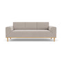 Vilmar 3 Seater Sofa - Agnes Brown Textured Weave / Oak