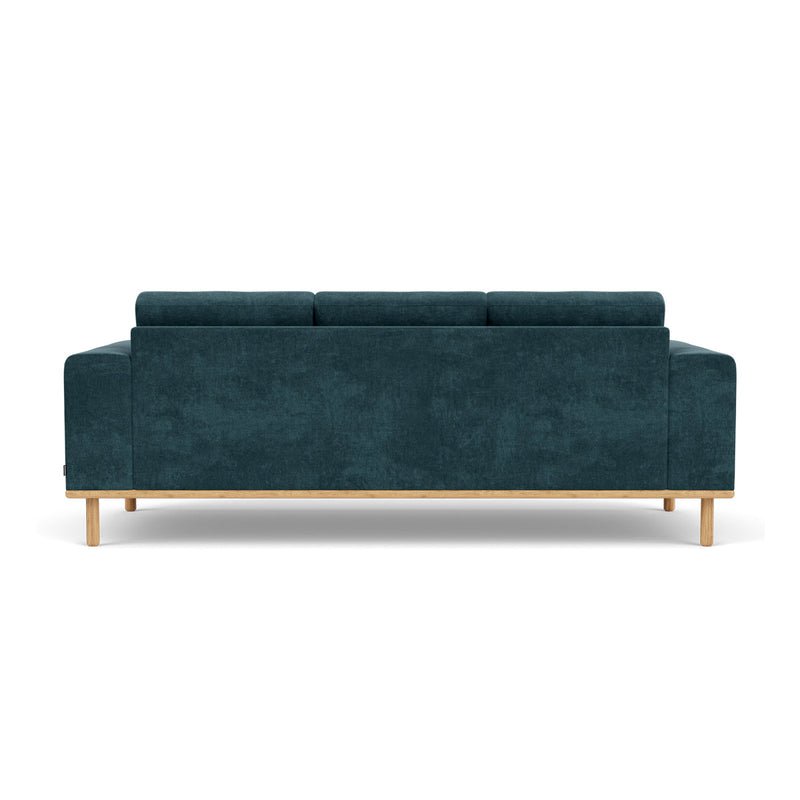 Danny Dust Blue Textured Weave / Oak