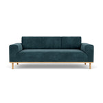 Danny Dust Blue Textured Weave / Oak