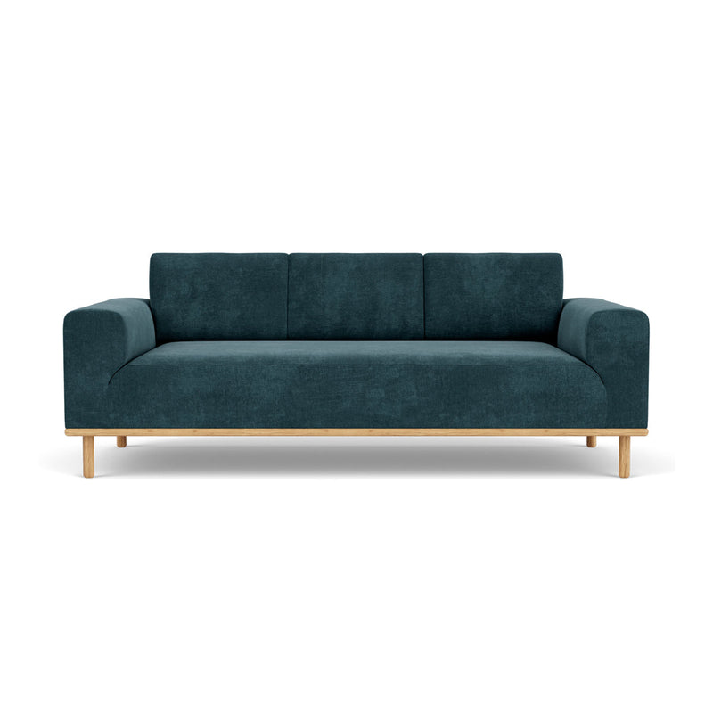 Danny Dust Blue Textured Weave / Oak