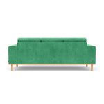 Moss Grass Green Fabric / Oak