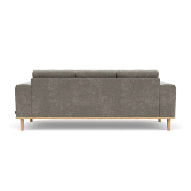 Planet Grey Green Fabric / Oak