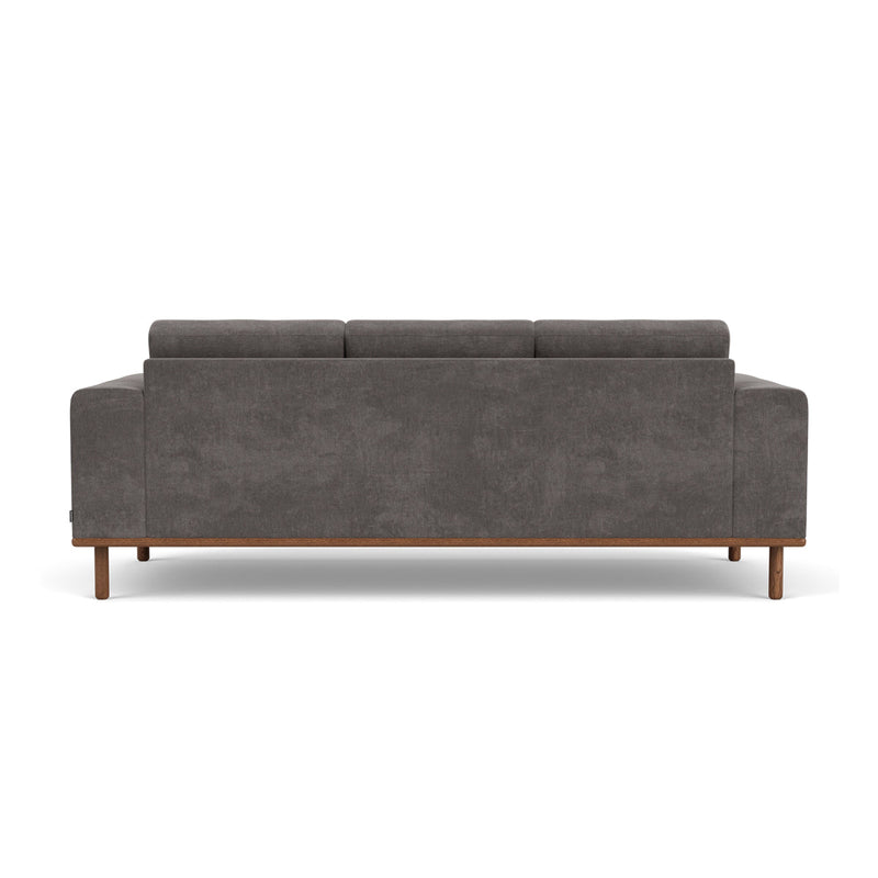 Danny Steel Grey Textured Weave / Walnut Natural