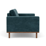 Danny Dust Blue Textured Weave / Walnut Natural