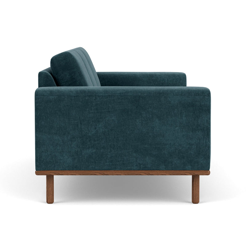 Danny Dust Blue Textured Weave / Walnut Natural