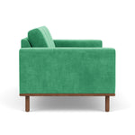 Moss Grass Green Fabric / Walnut Natural