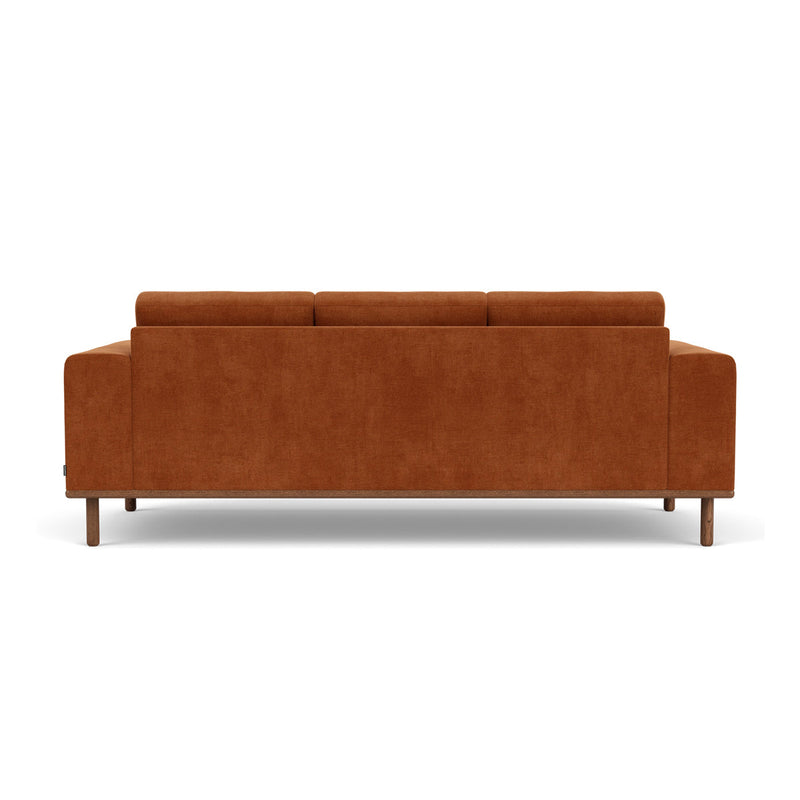 Moss Rust Fabric / Walnut Natural